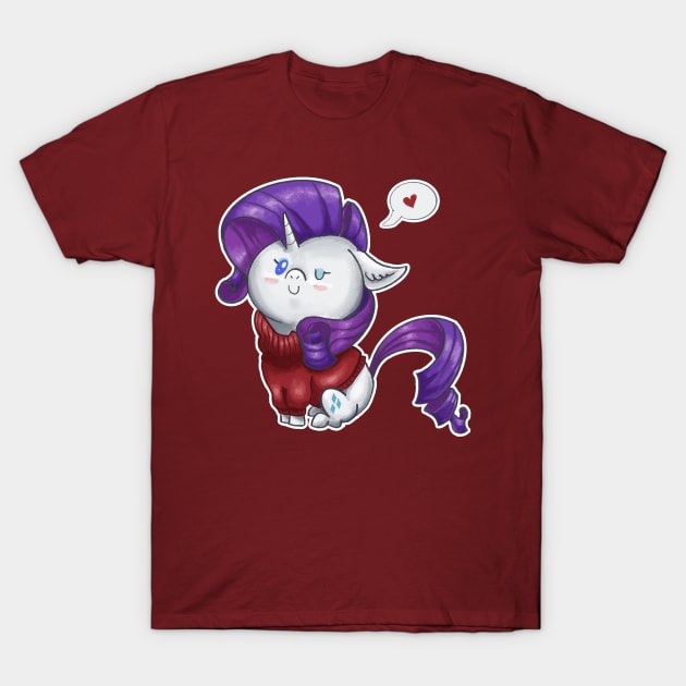 Chibi Rarity T-Shirt by CatScratchPaper